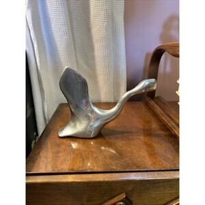 VTG Hoselton Cast Aluminum Abstract Goose MCM Signed #629 Duck Taking Flight
